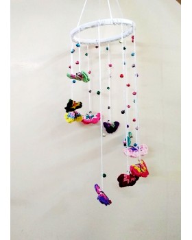 Happy Threads Butterfly Design Crochet Wind Chimes for Home